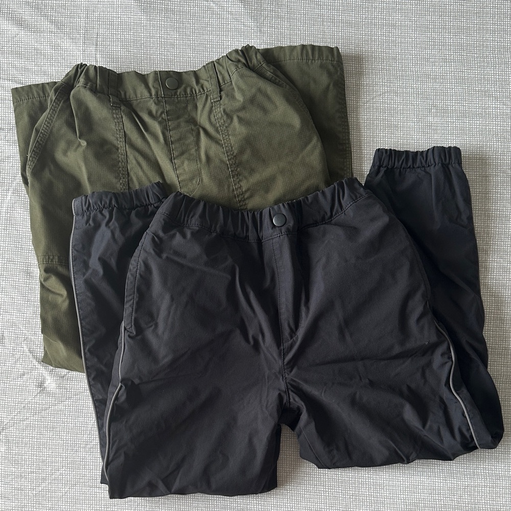Uniqlo Kids thick pants with adjustable waistband - sold as set